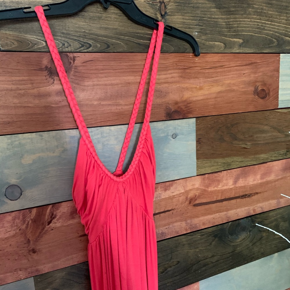 🌼Pink Summer Maxi Dress Braided Straps🌼 - Picture 3 of 9